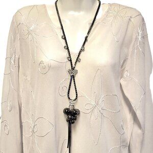 Black Hematite Long Necklace